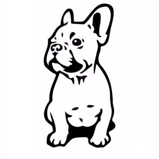 Hot   7.5*15.2CM FRENCH BULLDOG Dog Pet Breed Vinyl Decal Funny Animal Car Sticker