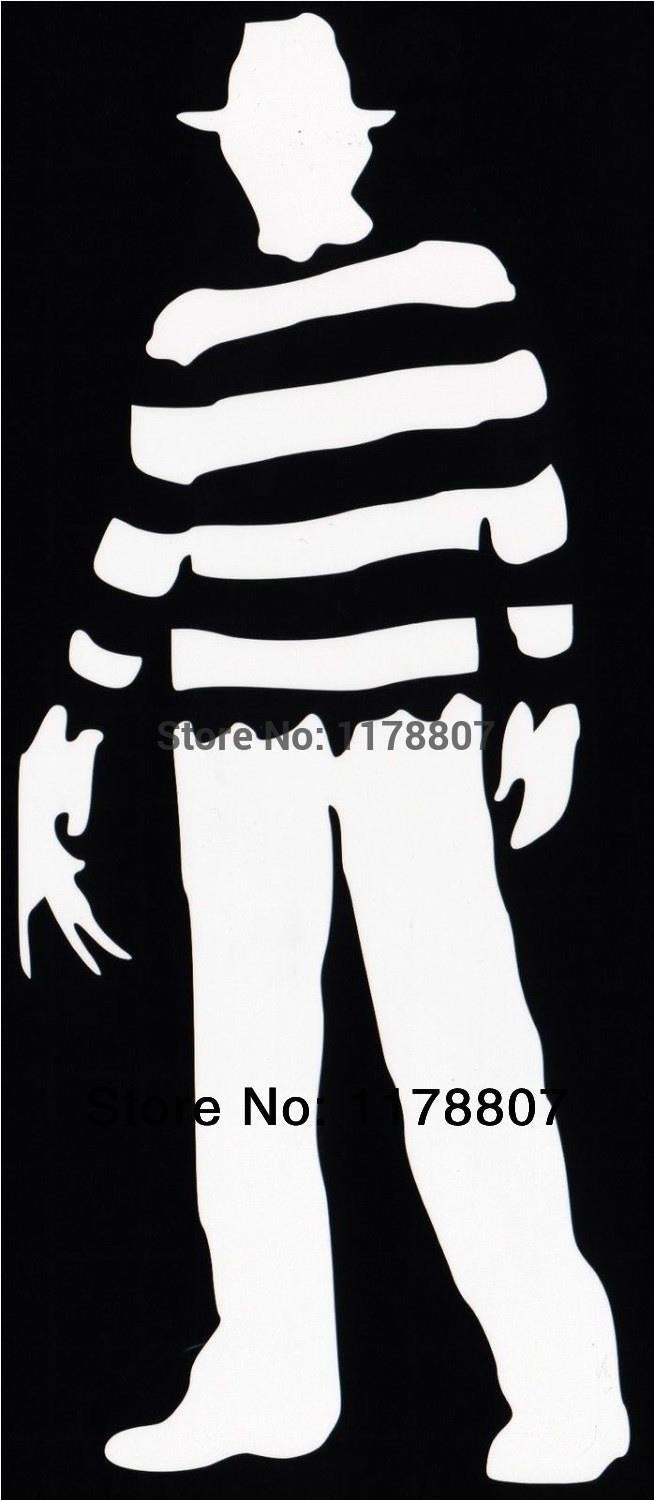 New Brand 6.5 Inch * 2.75 Inch Freddy Krueger Vinyl Decal for Car Window Bumper Funny JDM Sticker