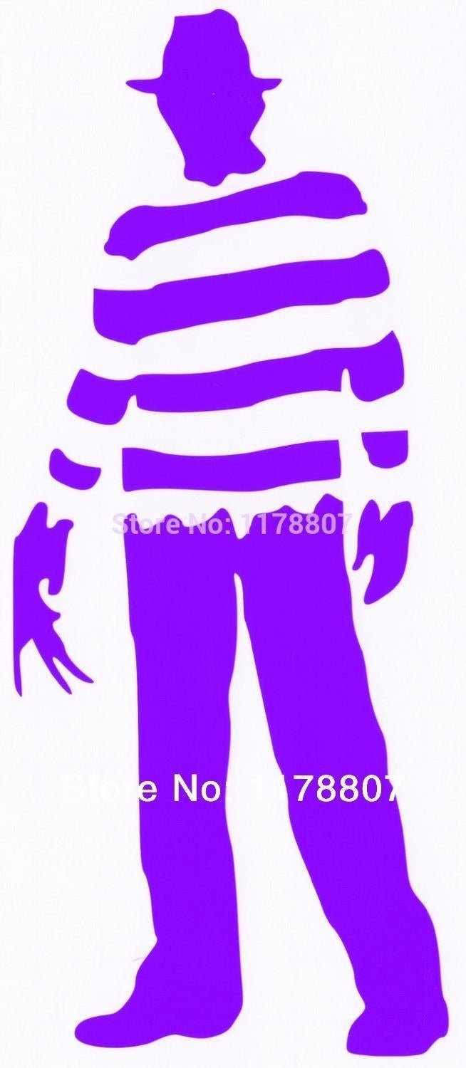 New Brand 6.5 Inch * 2.75 Inch Freddy Krueger Vinyl Decal for Car Window Bumper Funny JDM Sticker