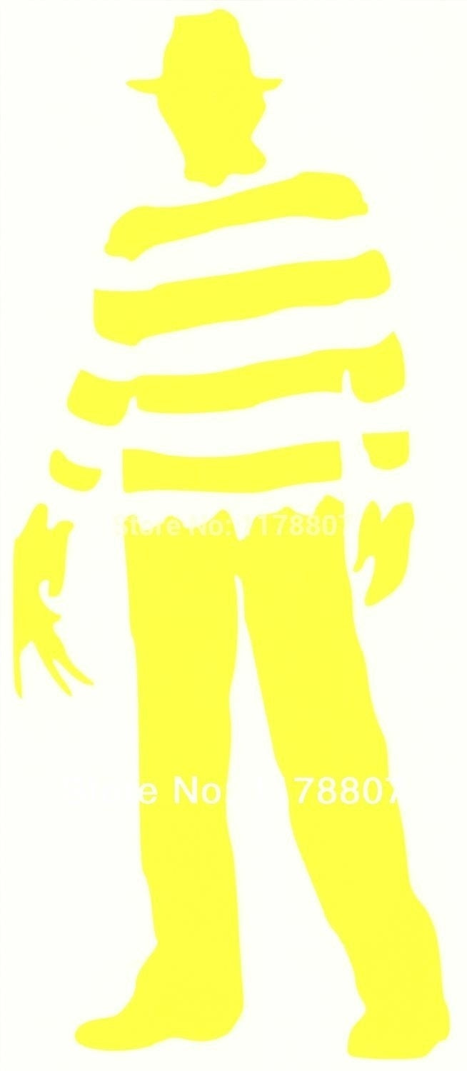 New Brand 6.5 Inch * 2.75 Inch Freddy Krueger Vinyl Decal for Car Window Bumper Funny JDM Sticker