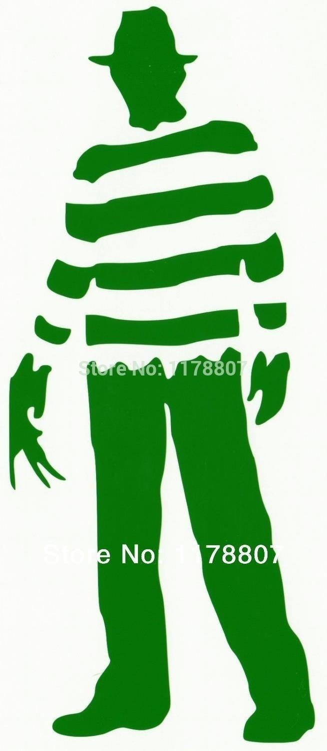 New Brand 6.5 Inch * 2.75 Inch Freddy Krueger Vinyl Decal for Car Window Bumper Funny JDM Sticker