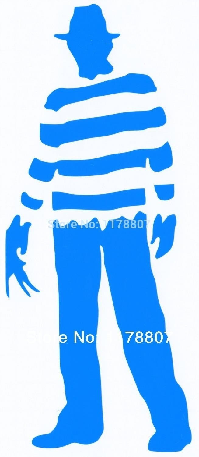 New Brand 6.5 Inch * 2.75 Inch Freddy Krueger Vinyl Decal for Car Window Bumper Funny JDM Sticker