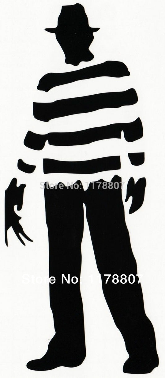 New Brand 6.5 Inch * 2.75 Inch Freddy Krueger Vinyl Decal for Car Window Bumper Funny JDM Sticker