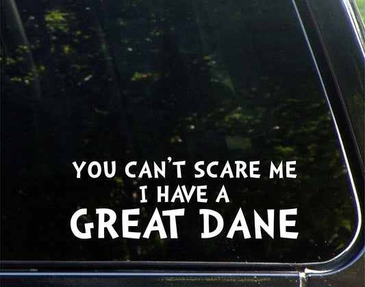New Fashion  You Can't Scare Me I Have a Great Dane - 8-3/4inches X 3inches - Vinyl Die Cut Decal/ Bumper Sticker for Windows, Cars, Trucks, Laptops, Etc.