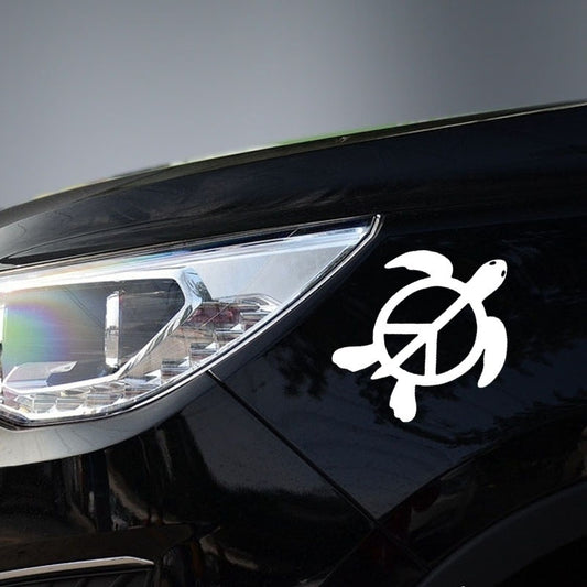New Fashion Peace &amp; Yin Yang Health and Longevity Turtle Funny Car Sticker for Truck SUV Window Bumper Door Kayak Vinyl Decal 10 Colors