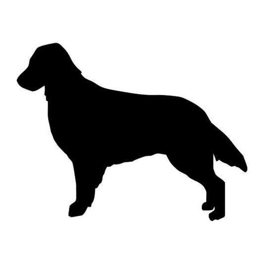 Hot  12.3*9.6CM Flat Coated Retriever Dog Vinyl Decal Silhouette Car Stickers Car Styling Accessories