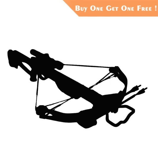 New Hot  17.9*10.1CM Crossbow Window Home Door Car Sticker Laptop Black Vinyl Decal Decor Stickers