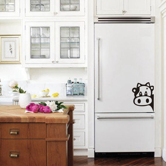 Funny Cow Kitchen Fridge Sticker Vinyl Decals Wall Tiles Cabinets Home Decor