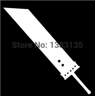 14cm*13cm  8 Colors Buster Sword Cloud Strife Silhouette Car Sticker For Truck Window Door Vinyl Decal