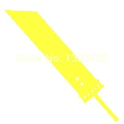 14cm*13cm  8 Colors Buster Sword Cloud Strife Silhouette Car Sticker For Truck Window Door Vinyl Decal