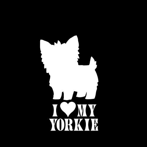 New Brand   I Love My Yorkie #2 Dog Car Window Decal Sticker 5"