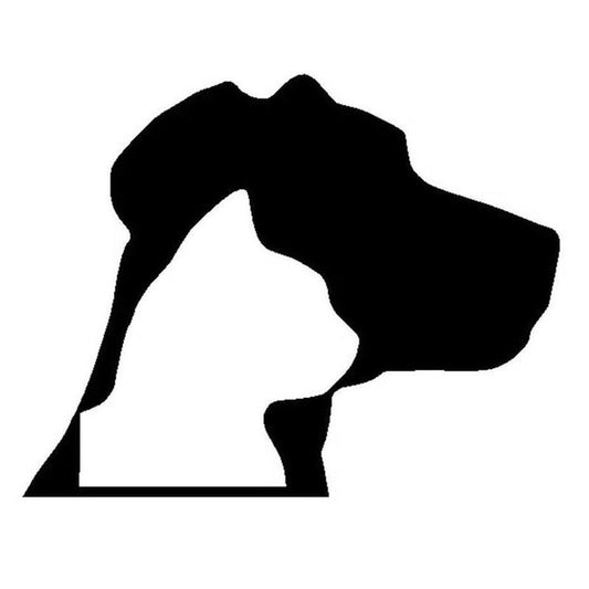 New Hot Black or White Cute Stickers Car Styling Cats And Dogs Pet Lovers Car Window Wall Decal Home Decor Stickers Motorcycle Styling Accessories