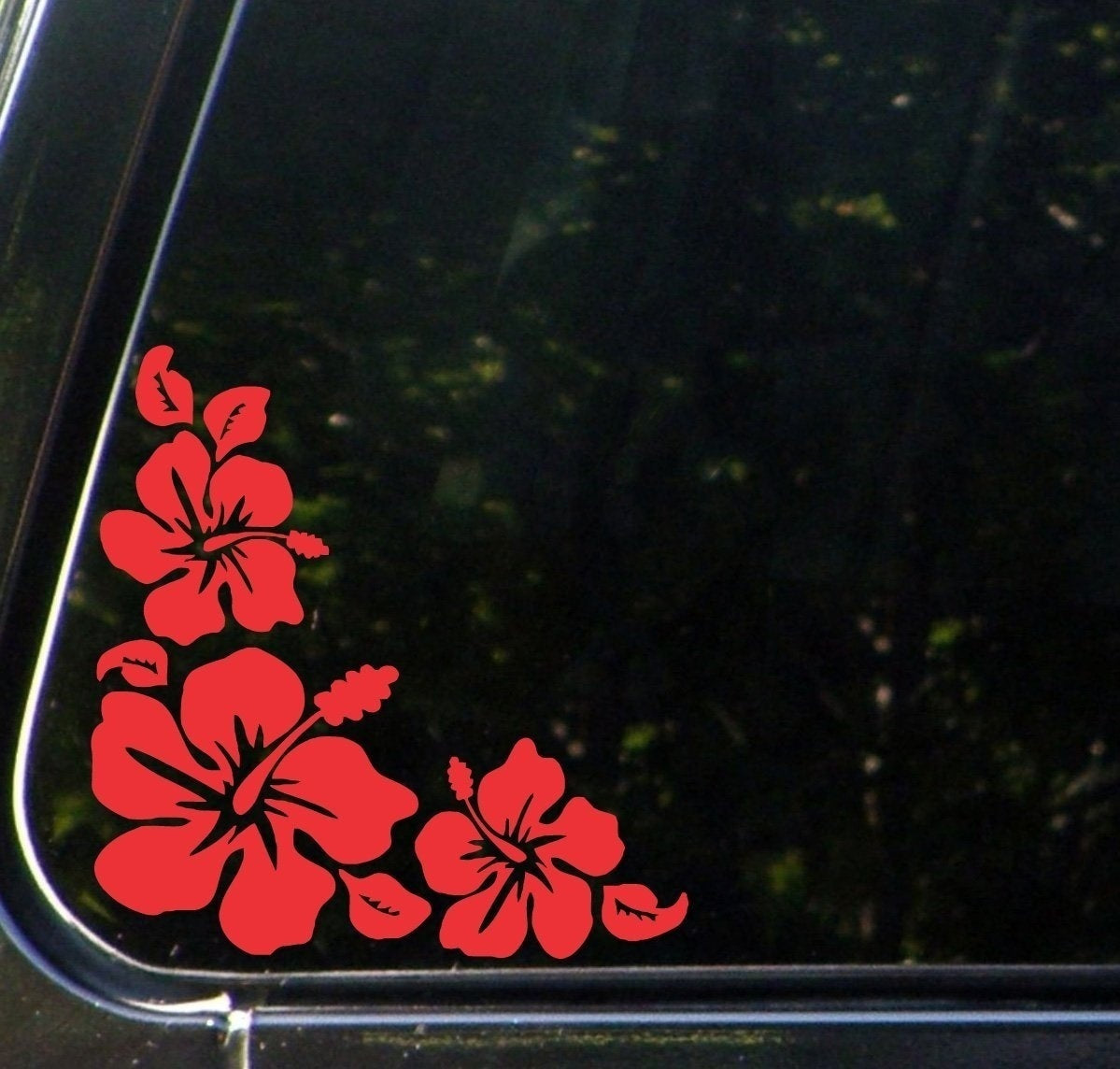 2018 NEW   Hibiscus Corner - Car Vinyl Decal Sticker - Left
