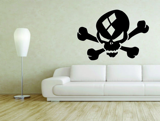 Hot   Scull Bones  Vinyl Mural Car Decal Sticker Decor
