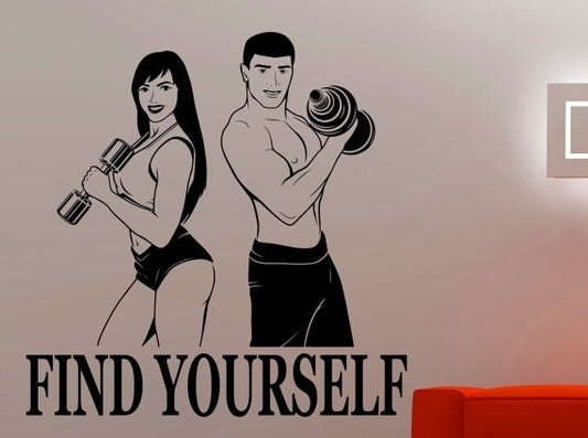 Hot  Fitness Wall Decal Gym Stickers Sports Wall Art Gym Decoration Sports Room Vinyl Art Bedroom Decor Removable Murals