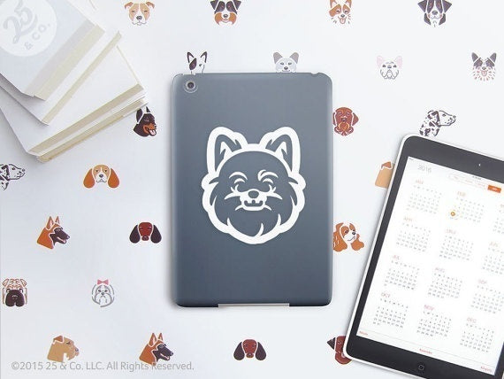 Pomchi, Chi-Pom, Chiranian, Pomahuahua Dog Vinyl Decal | Car Sticker, Decoration | 25 & Co