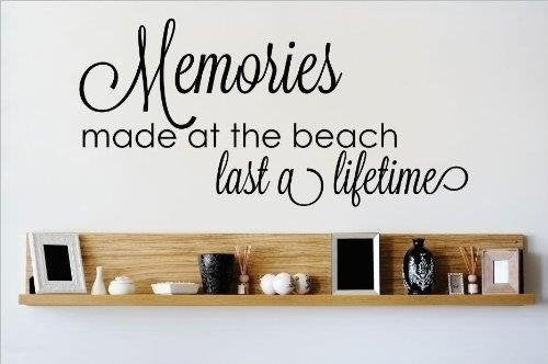 New Hot Memories Made at The Beach Last A Lifetime Quote Home Living Room Bedroom Decor Wall Sticker Decal,