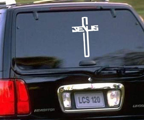 Fashion   Jesus Cross Custom  Car Sticker Family Stickers 22cm*13cm