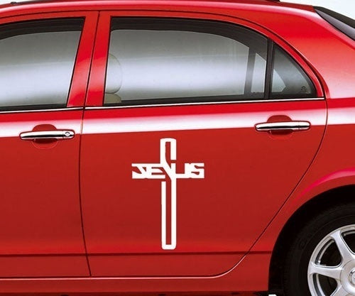 Fashion   Jesus Cross Custom  Car Sticker Family Stickers 22cm*13cm