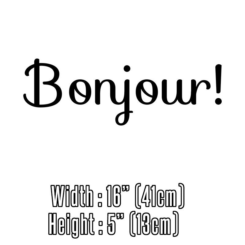 2018 NEW   Bonjour French Quotes Welcome Wall Decals for Door Living Room Home Decor Vinyl Stickers