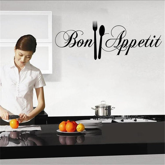 Kitchen Restaurant Wall Sticker DIY Decal Mural Home Decor 58 x 18cm