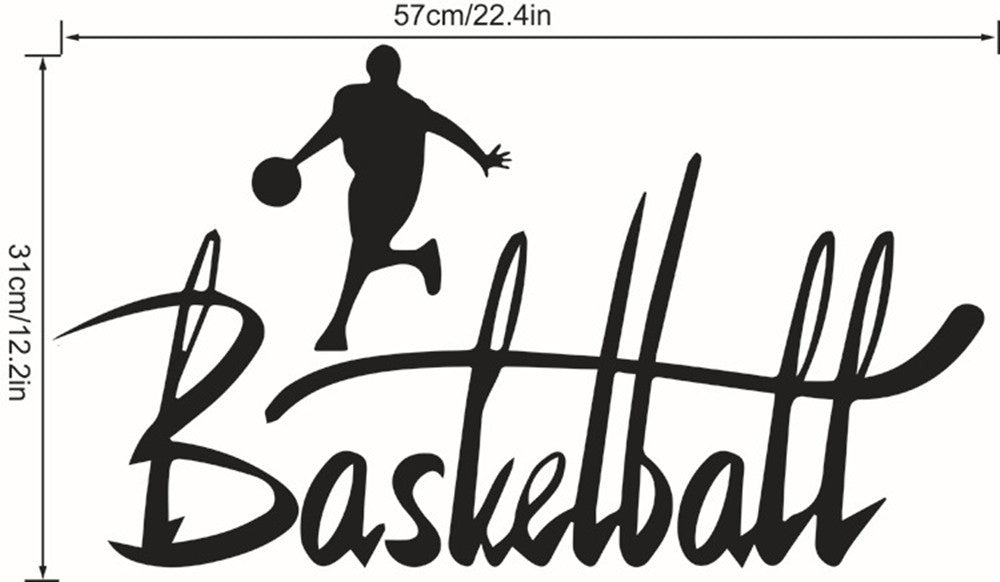 New Hot  Creative Basketball Sport Wall Sticker Removable Art Decal Vinyl Stickers