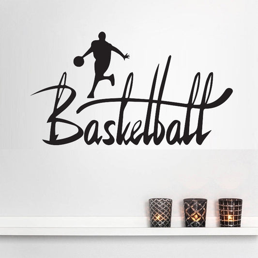 New Hot  Creative Basketball Sport Wall Sticker Removable Art Decal Vinyl Stickers