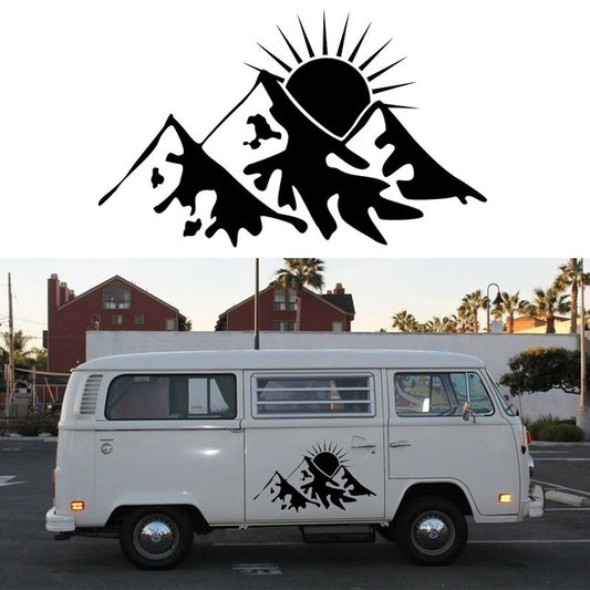 New Fashion    Snowy Sun Graphic Van RV Trailer Truck MotorHome Vinyl Graphics Kit Decals Door Car Stickers