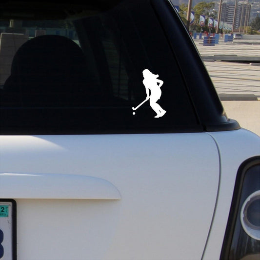 New Hot   FIELD HOCKEY PLAYER SILHOUETTE Vinyl Decal Car Window Bumper Sticker