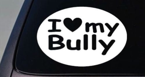 New Hot     I LOVE MY AMERICAN BULLY STICKER  DOG PIT BULL TRUCK STICKER DECAL Car Sticker