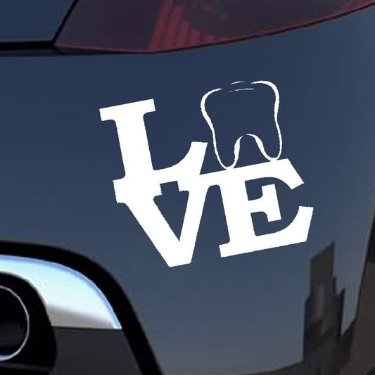 Fashion   Love Tooth Sticker Decal Dentist Dental Hygienist Assistant