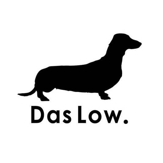 New Fashion    DAS LOW. Funny Animal Dachshund Dog Motorcycle Car Sticker Decal Car Accessories
