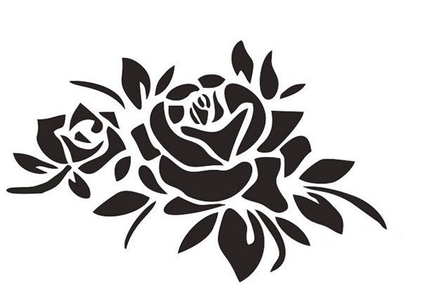 Fashion ROSE FLOWERS Cover Car Stickers Car Decals Marks Roses Stickers