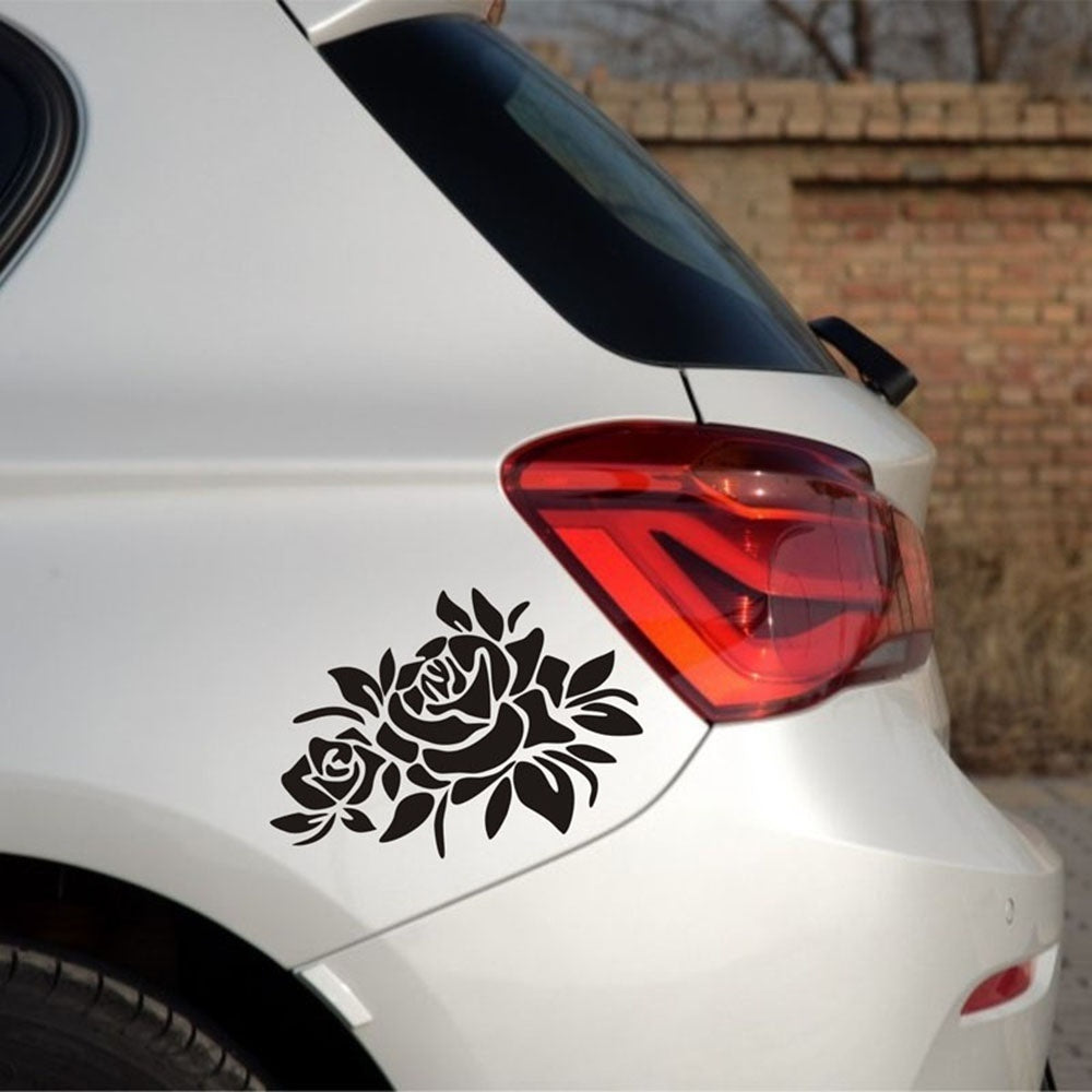 Fashion ROSE FLOWERS Cover Car Stickers Car Decals Marks Roses Stickers