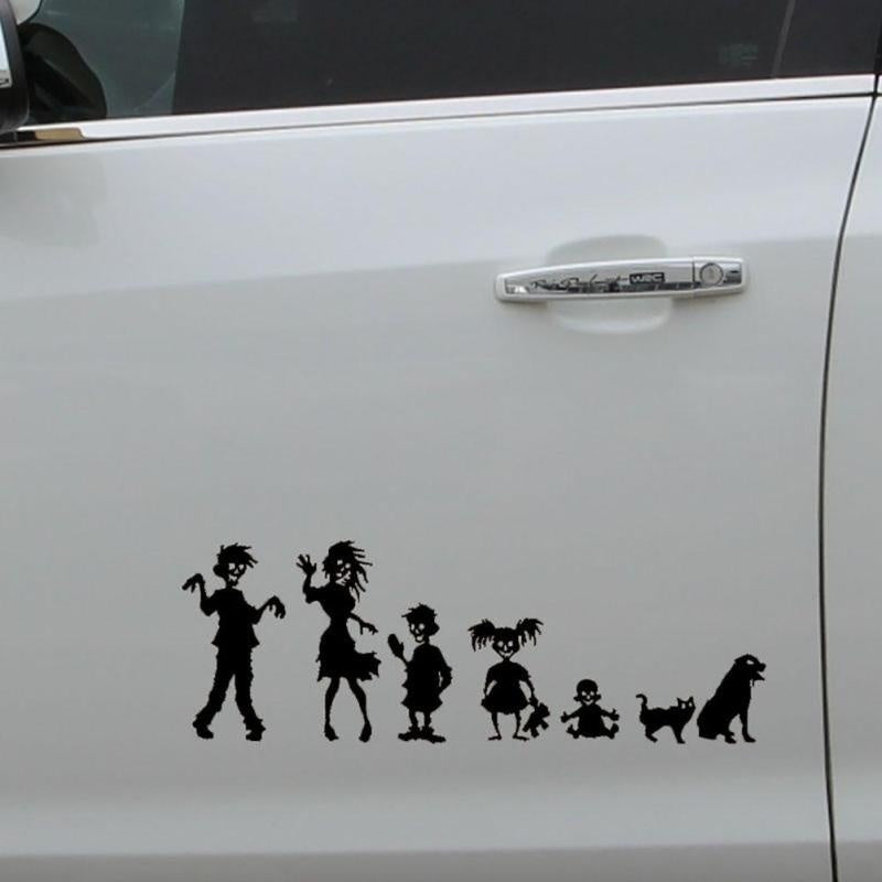 Fashion  1 Pcs Novelty Sticker Car Devil Waterproof Vampire Zombie Family Car Sticker Motorcycle Styling Devil Vinyl Decal