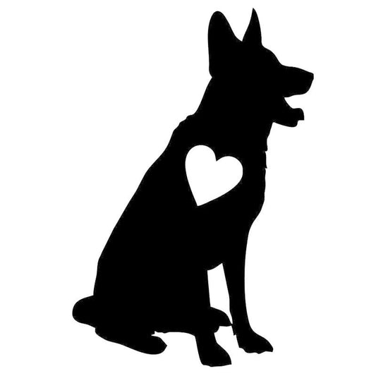 High-quality   German Shepherd Heart Pet Love Dog Vinyl Decal Car Stickers