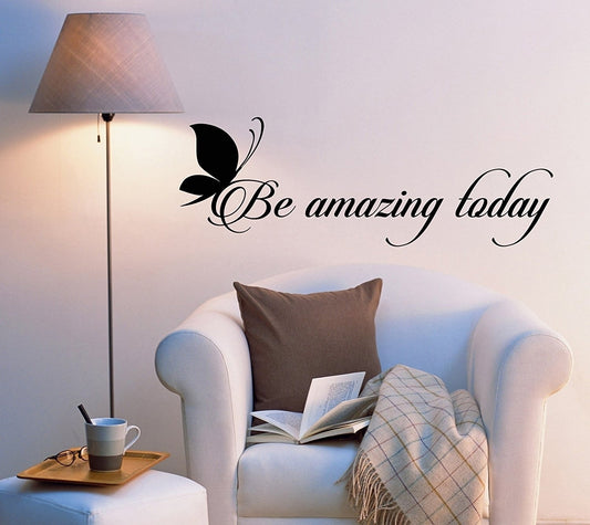 New Brand   Vinyl Wall Decal Stickers Motivation Quote Words Be Amazing Today Positive Inspiring Letters