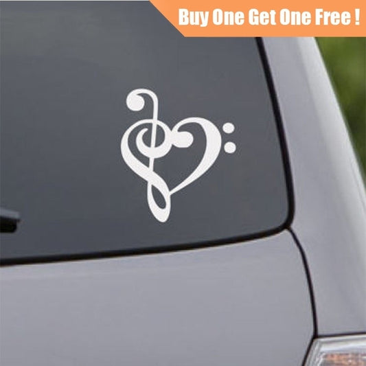 2018 NEW   Music Pattern Sticker Home Decor Decal Cars Bumper Window Songs Piano Guitar Wall PC Tablet Stickers