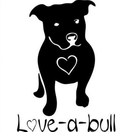 New Brand   The  Love A Bull Pitbull Bulldog  wcarved waterproof car stickers(Size:15* 9.2cm)