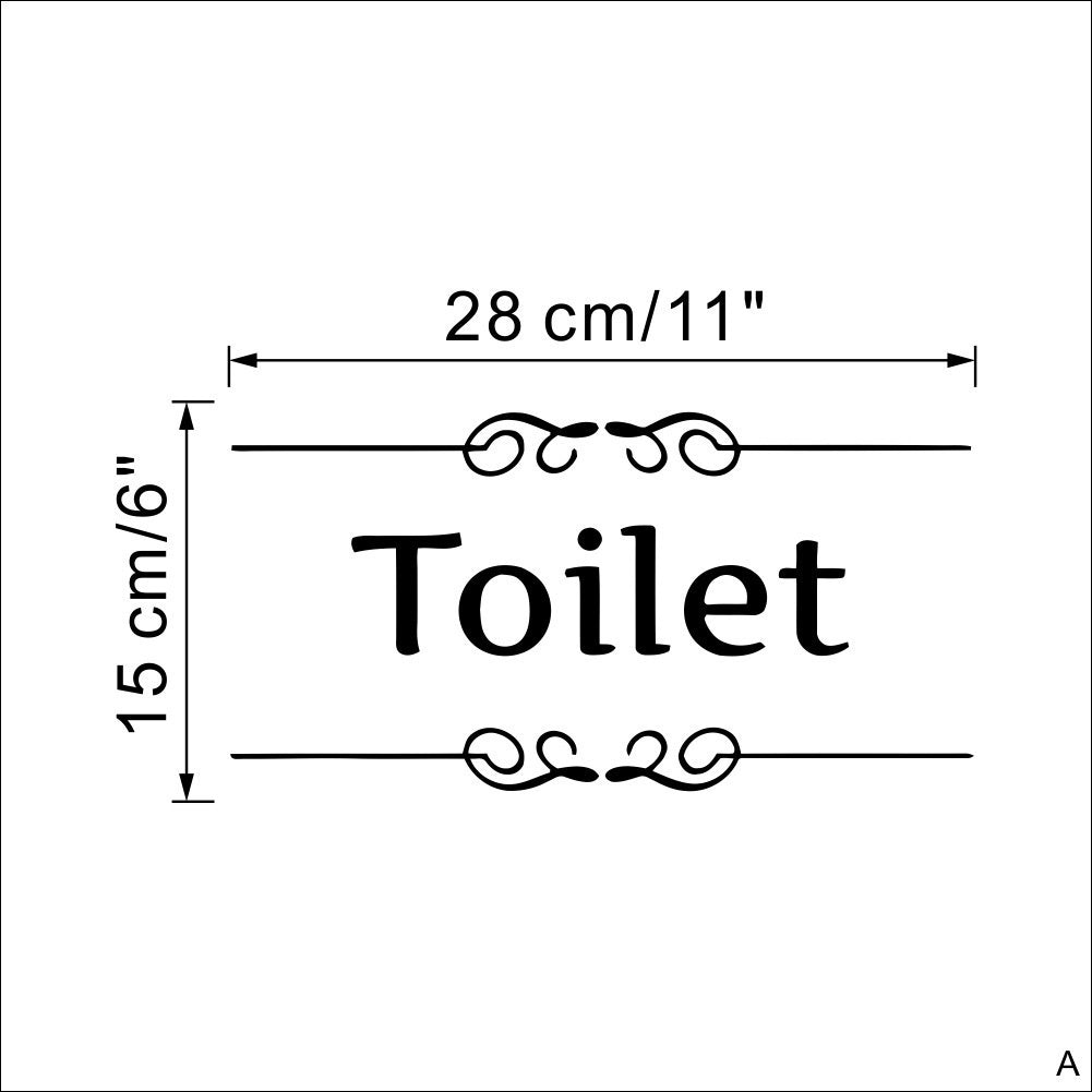 High-quality   Toilet Bathroom Wall Sticker Waterproof Removeble Sticker Wall Art