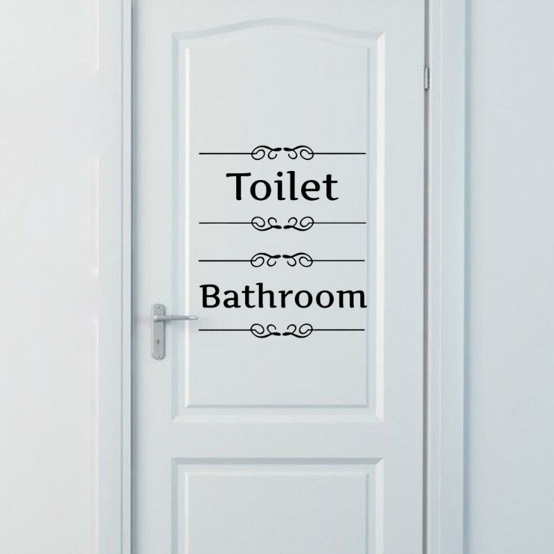 High-quality   Toilet Bathroom Wall Sticker Waterproof Removeble Sticker Wall Art