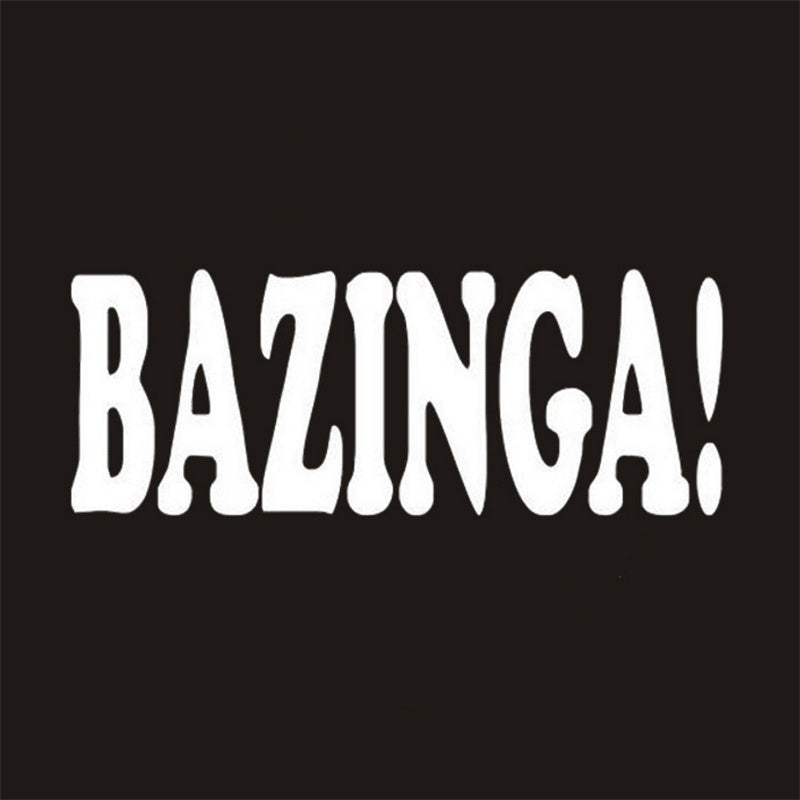High-quality   Bazinga Humour Lines Wall Home Car Sticker Glass Window Laptop Auto Truck Door Black Vinyl Decal Decor