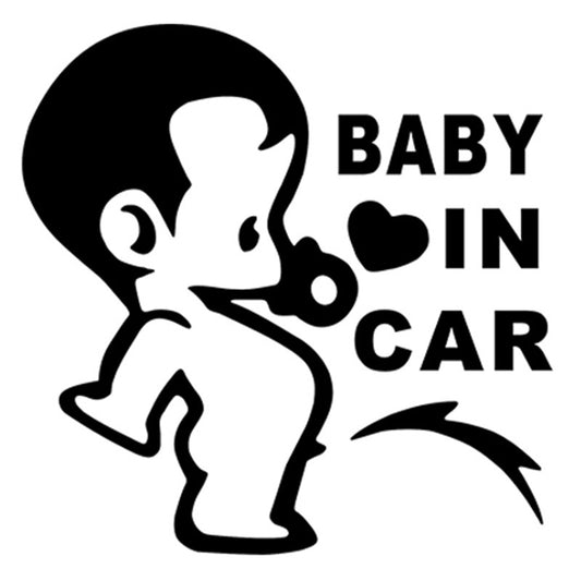 New Fashion   Lovely Funny JDM Child Boys Baby In Car On Board Sticker For Window Glass Truck SUV Bumper Kayak Canoe Camping Cute Vinyl Decal