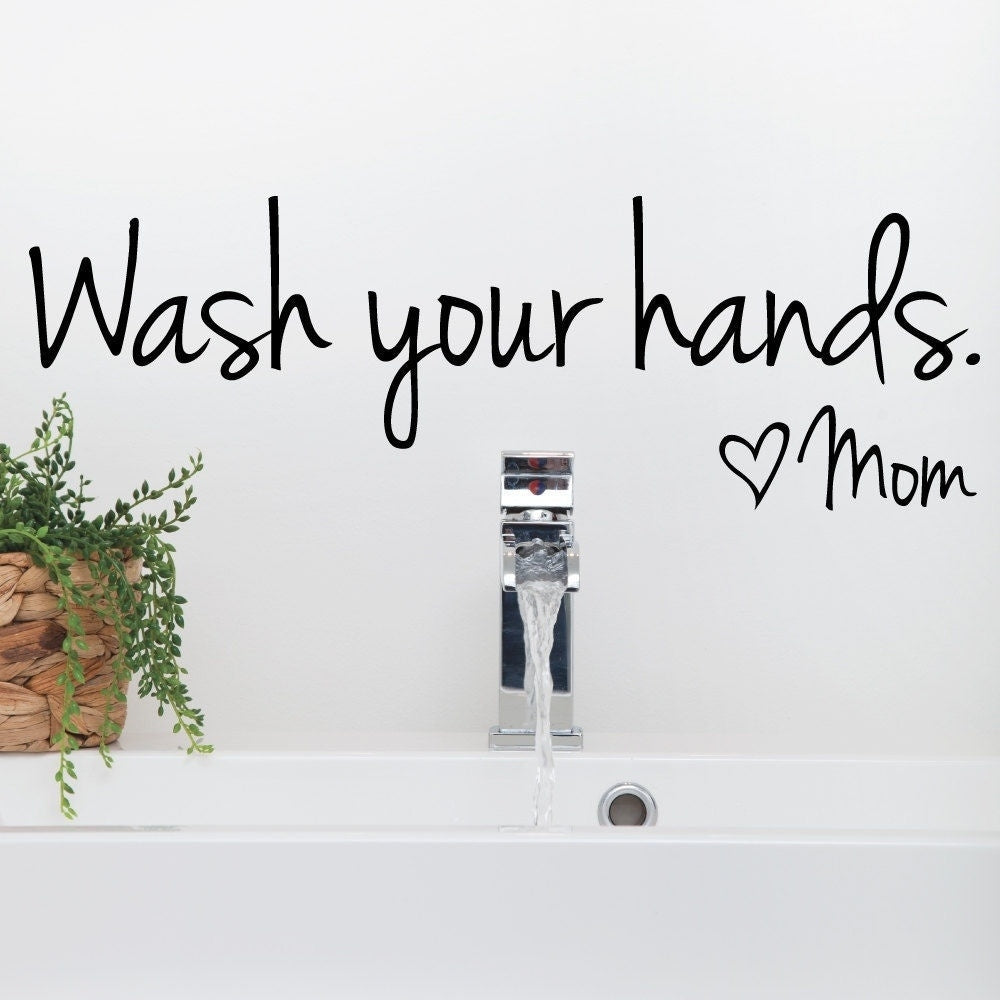 High-quality Wash Your Hand Quote Words Removable Wall Sticker Art Vinyl Decal Bathroom Decor
