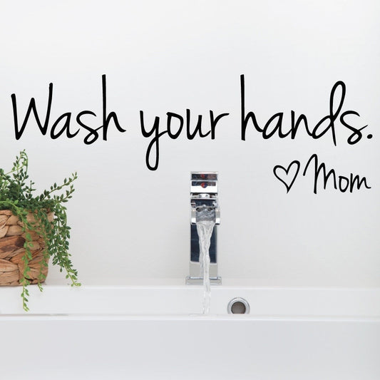 High-quality Wash Your Hand Quote Words Removable Wall Sticker Art Vinyl Decal Bathroom Decor