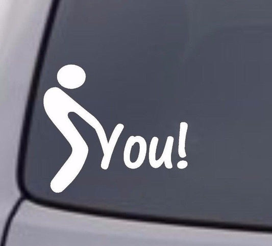 New Hot F**K YOU! Vinyl Decal Sticker Car Window Wall Bumper Screw Off It Funny Insult