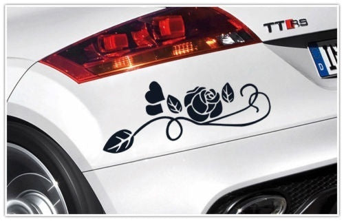 2018 NEW Car Rose flower 12'' Headlight Motor Vinyl sticker for RS3 RS4