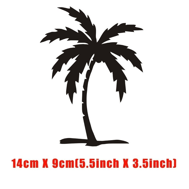 New Fashion   Ocean Beach Palm Tree Car Stickers