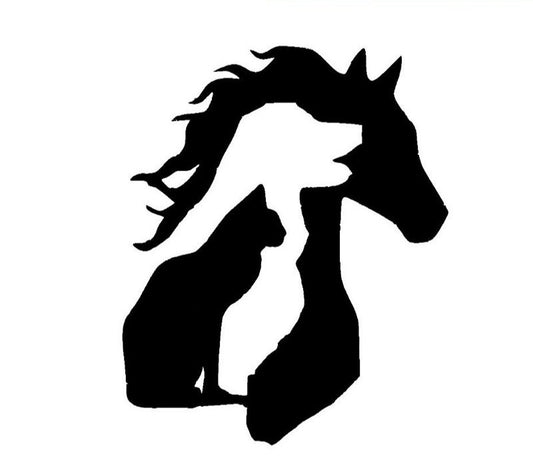 Hot   11.4*14CM ANIMAL LOVER Horse Dog Cat Sticker Home Decor Wall Decal for Laptop Truck Motorcycle Cars Auto Window Bumper Vinyl Gift Stickers