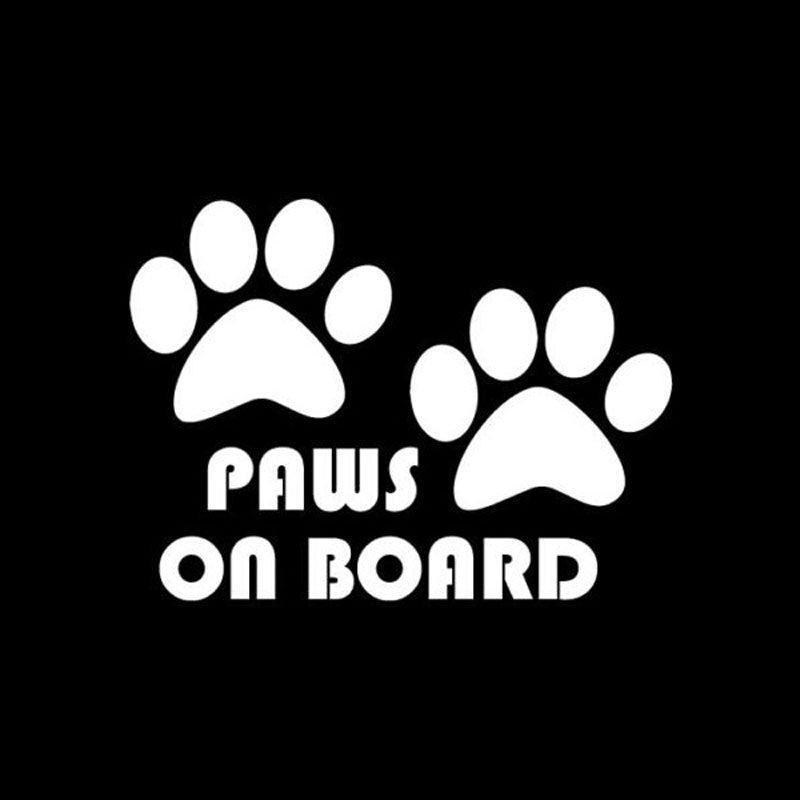High-quality  Creative  Car Stickers Cute Dog Paw ON BOARD To Remind Car Stickers